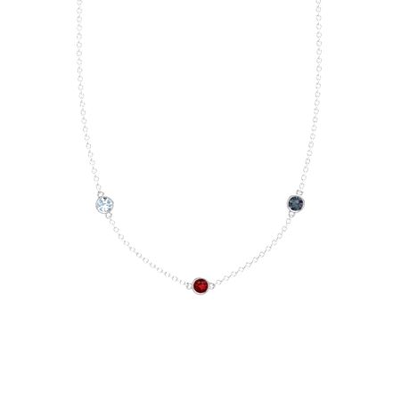 Round Ruby Sterling Silver Pendant with 