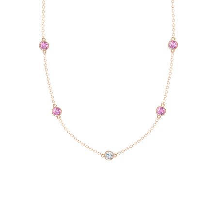 Round Diamond 14K Rose Gold Pendant 
