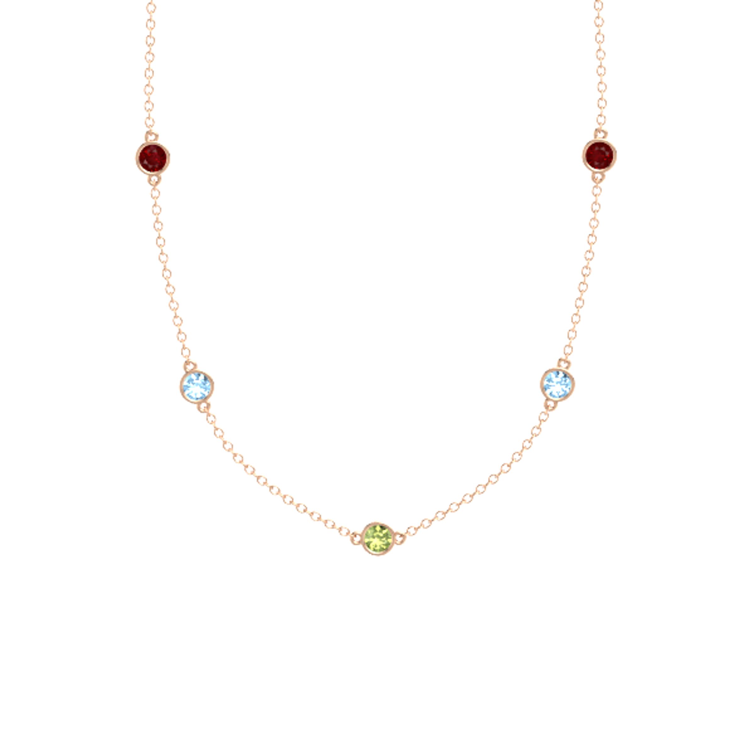 Round Peridot 14K Rose Gold Pendant 