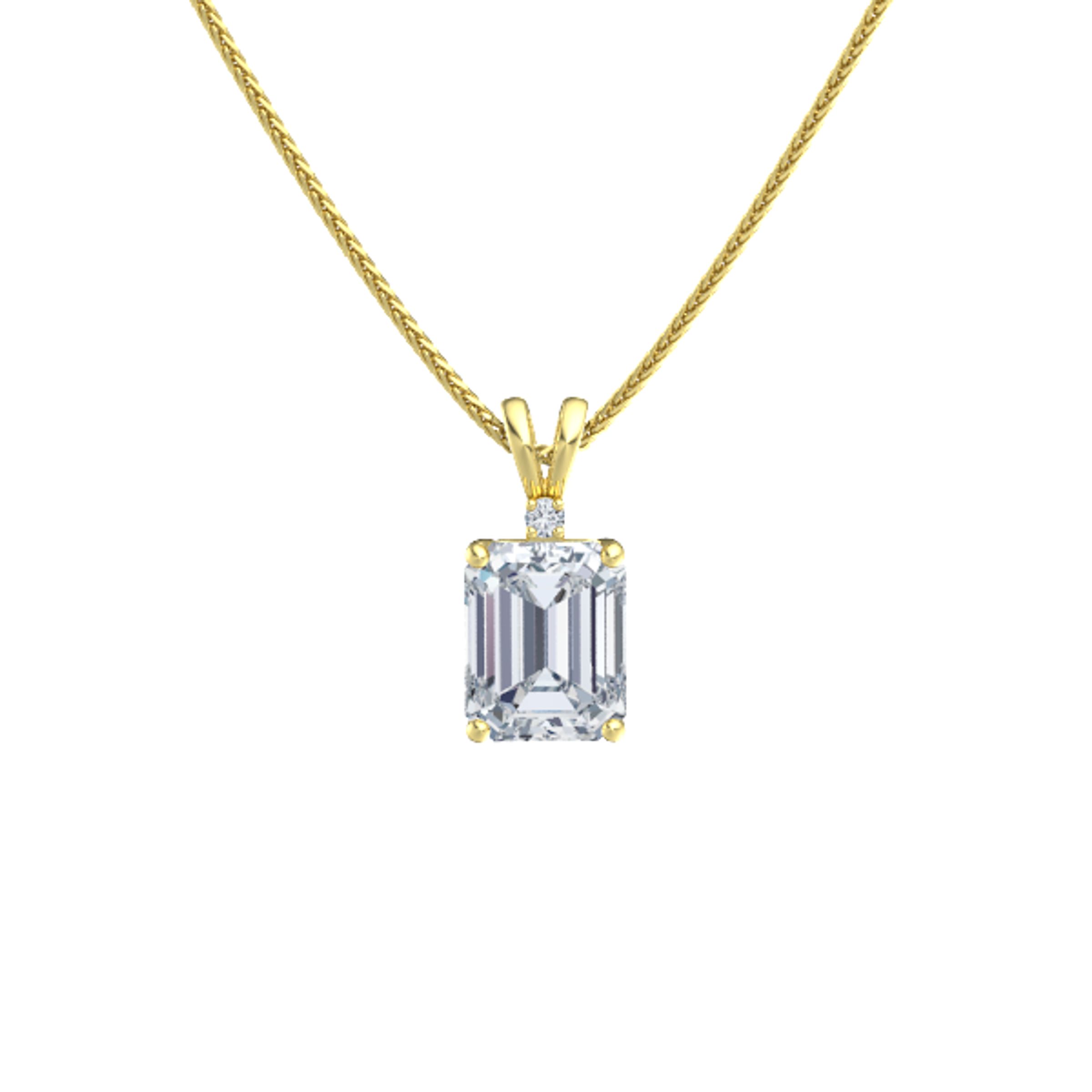 Emerald Moissanite 14K Yellow Gold 
