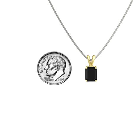 Emerald Black Onyx 14K Yellow Gold 