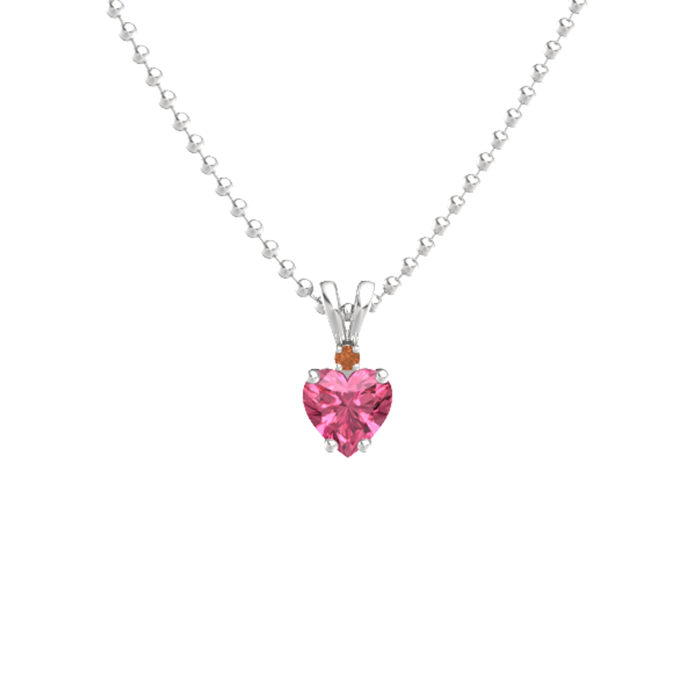 Rubellite tourmaline satin-finished silver pendant