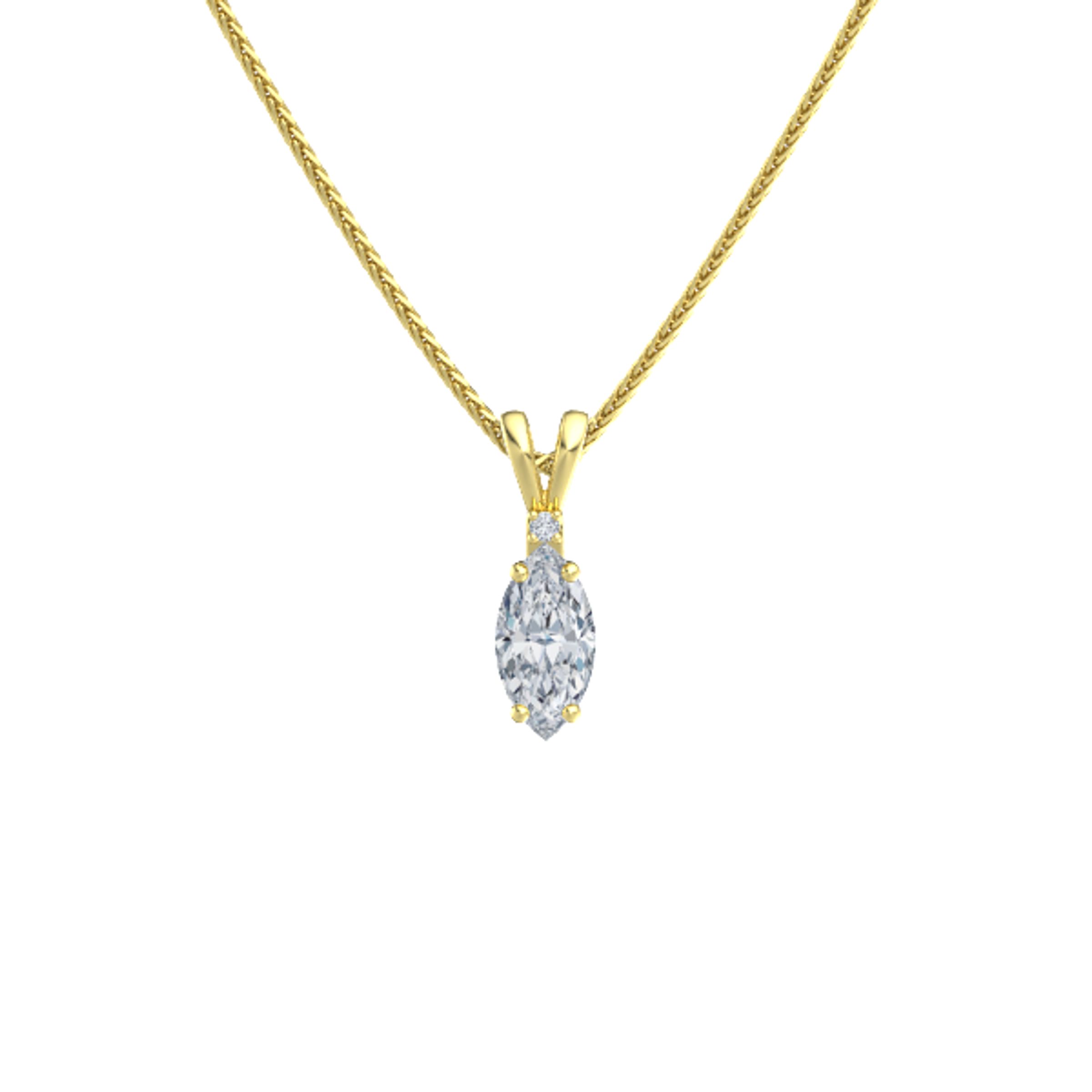 Marquise Moissanite 18K Yellow Gold 