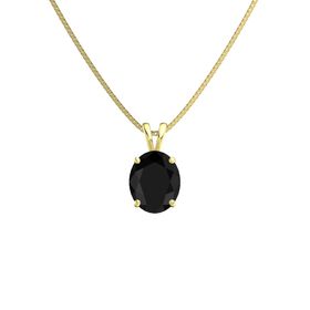 Black Onyx 14K Yellow Gold Pendant 