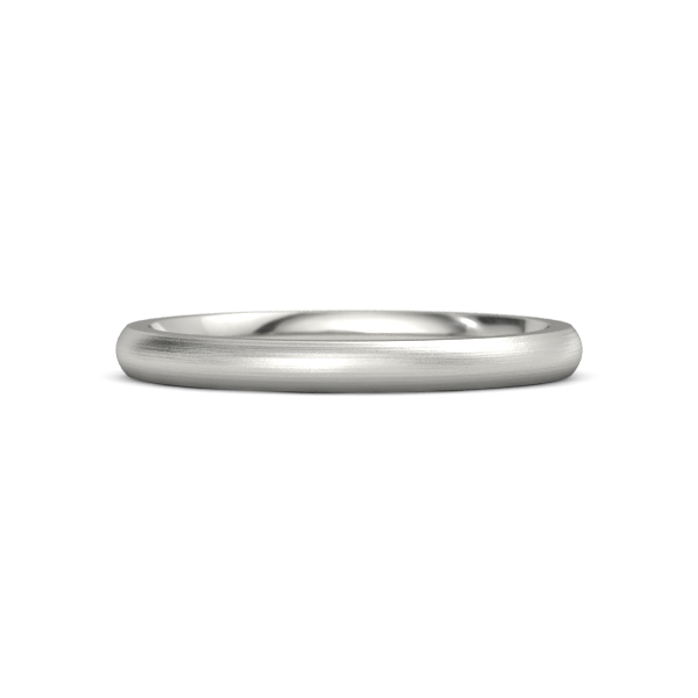 18K White Gold mens and womens plain wedding bands 2.5mm comfort-fit 18K White Gold mens and womens plain wedding bands 2.5mm comfort-fit