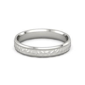 Men&rsquo;s Textured Ridge Band, 4MM