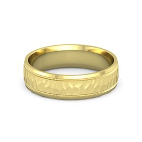 Men&rsquo;s Textured Ridge Two-Tone Band, 6MM