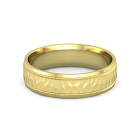 Men&rsquo;s Textured Ridge Band, 6MM