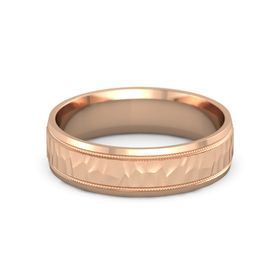 Men&rsquo;s Textured Ridge Band, 6MM