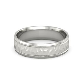 Men&rsquo;s Textured Ridge Band, 6MM