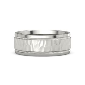 Men&rsquo;s Textured Ridge Band, 8MM