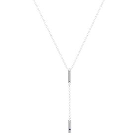 Double Bar 1-Stone Y-Necklace