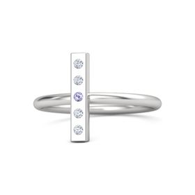 Vertical 5-Stone Bar Ring