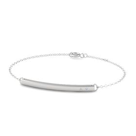 Sterling Silver Bracelets Gemma Gray Stamped Initial Bar Bracelet