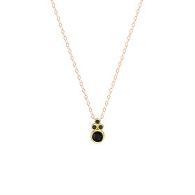 Yellow Gold Black Onyx Necklaces,Gold 
