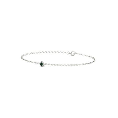 Round Alexandrite 14k White Gold Bracelet 3mm Alexandrite 14k White Gold Bracelet