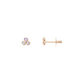 Gemstone Cluster Stud Earrings