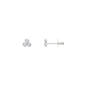 Gemstone Cluster Stud Earrings