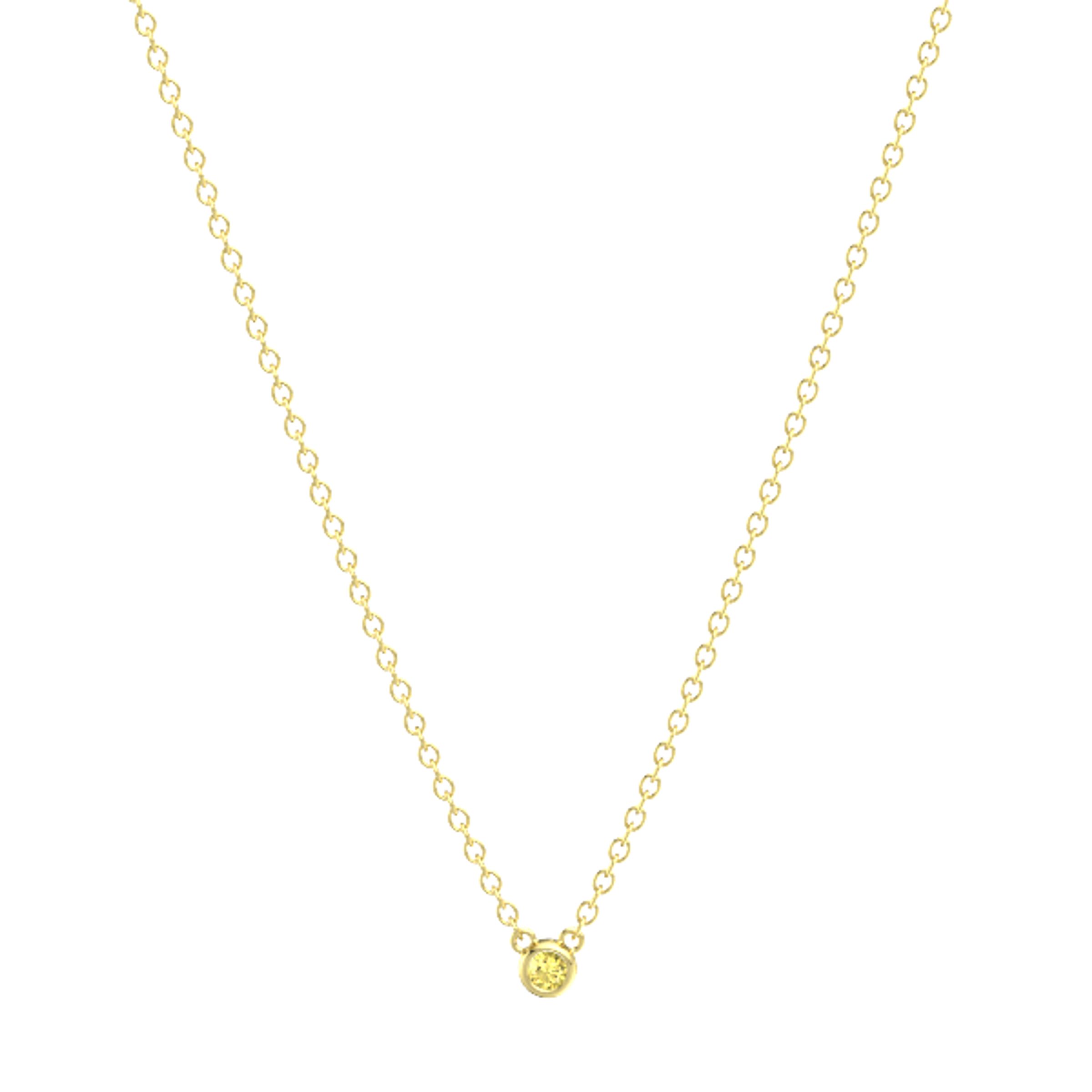 Yellow Sapphire 14K Yellow Gold Pendant 