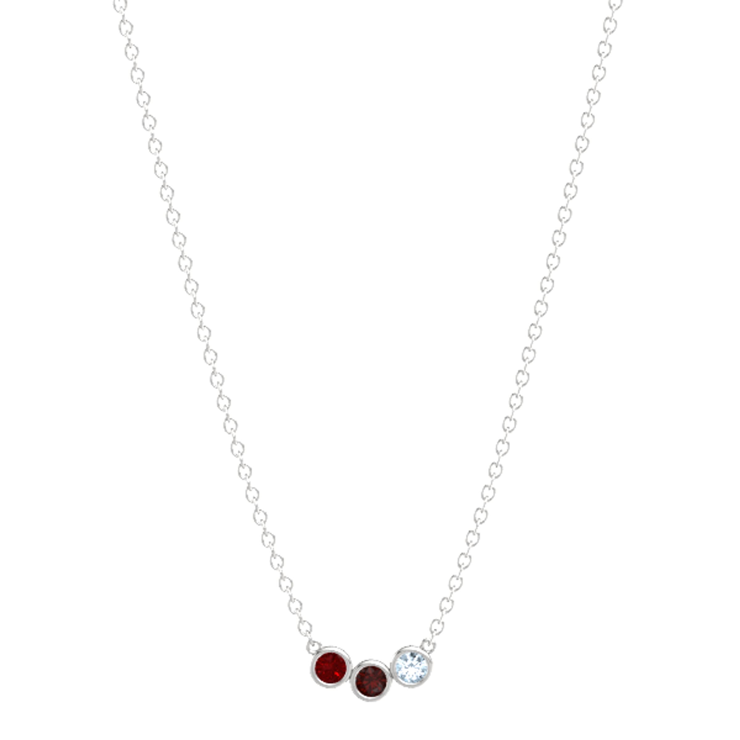 Red Garnet Sterling Silver Pendant 