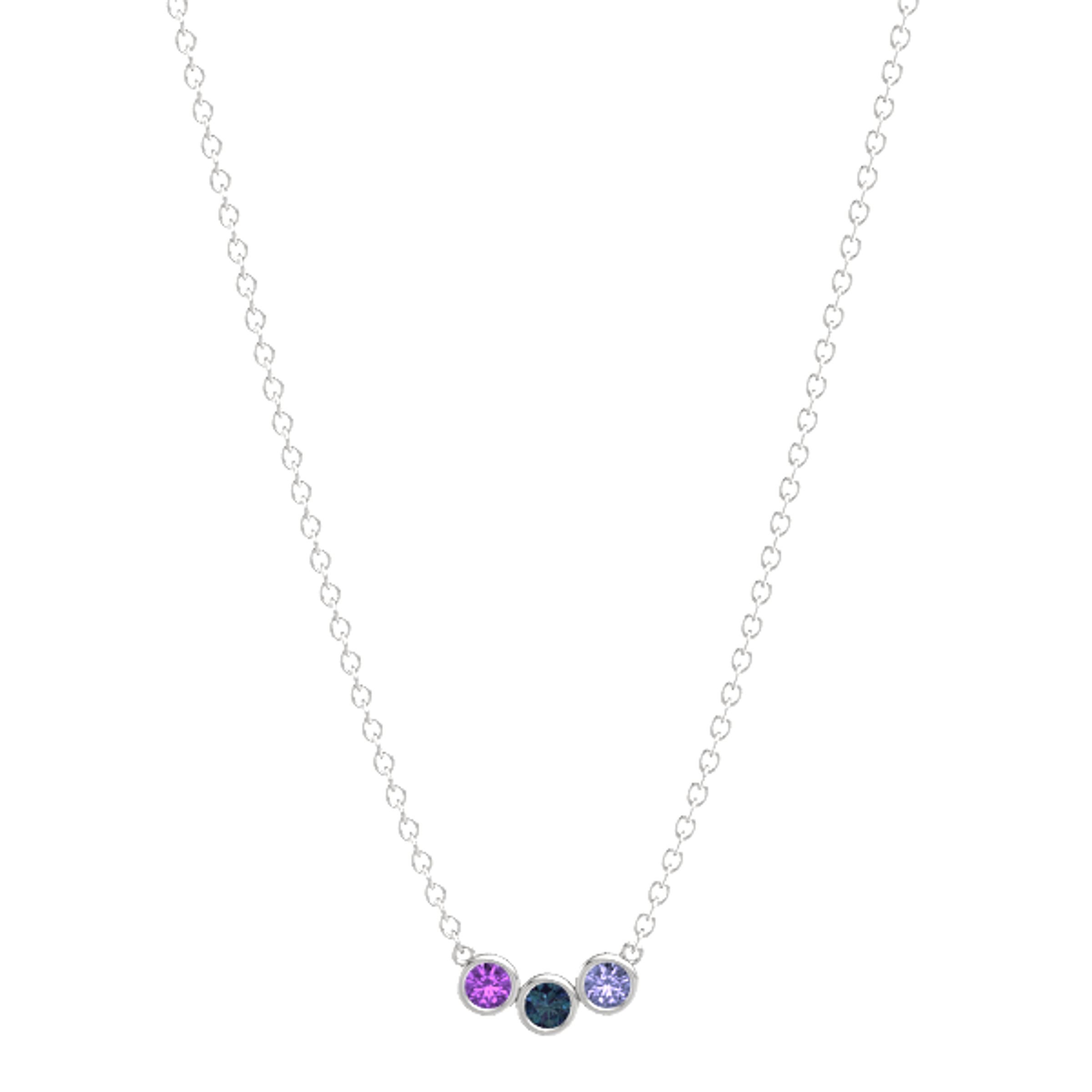 Lab Alexandrite Sterling Silver Pendant 