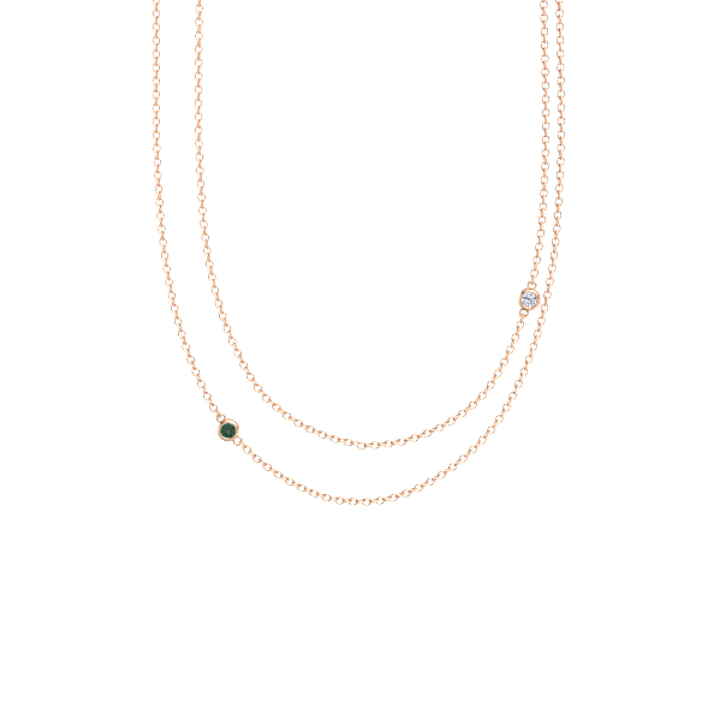 Round Alexandrite 14K Rose Gold Pendant 