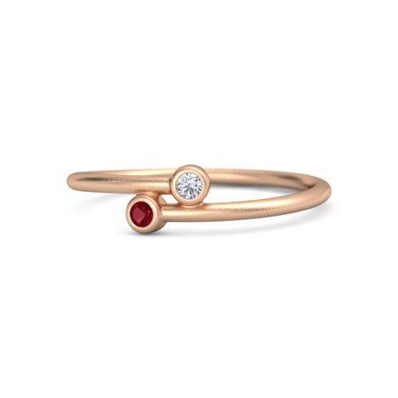 rose gold bypass ring