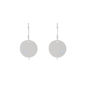 Gem Disc Drop Earrings