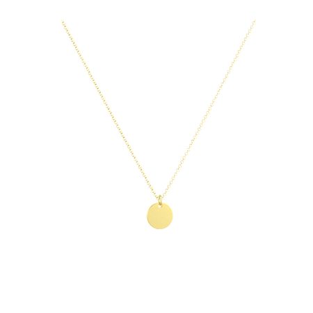 Round Emerald 14K Yellow Gold Pendant 