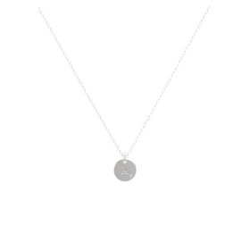 Initial Gem Disc Necklace