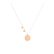Double Gem Disc Necklace