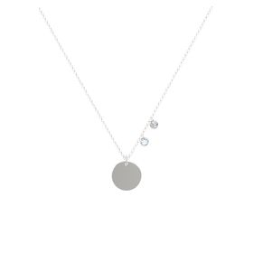 Double Gem Disc Necklace