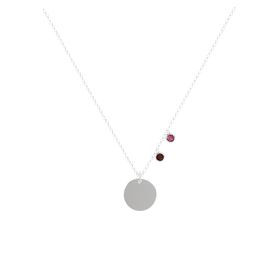 Double Gem Disc Necklace