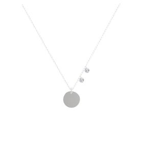 Double Gem Disc Necklace