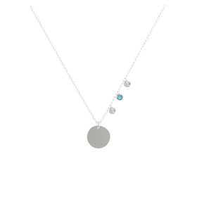 Triple Gem Disc Necklace