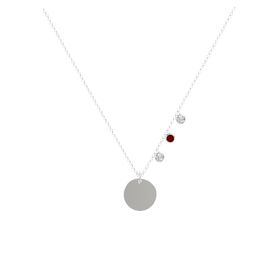 Triple Gem Disc Necklace