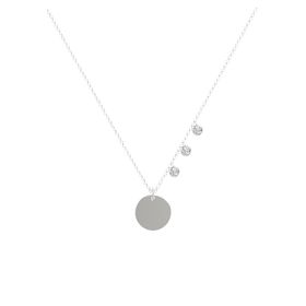 Triple Gem Disc Necklace