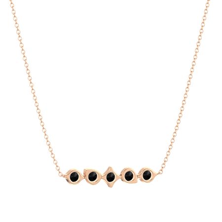 black onyx bar necklace
