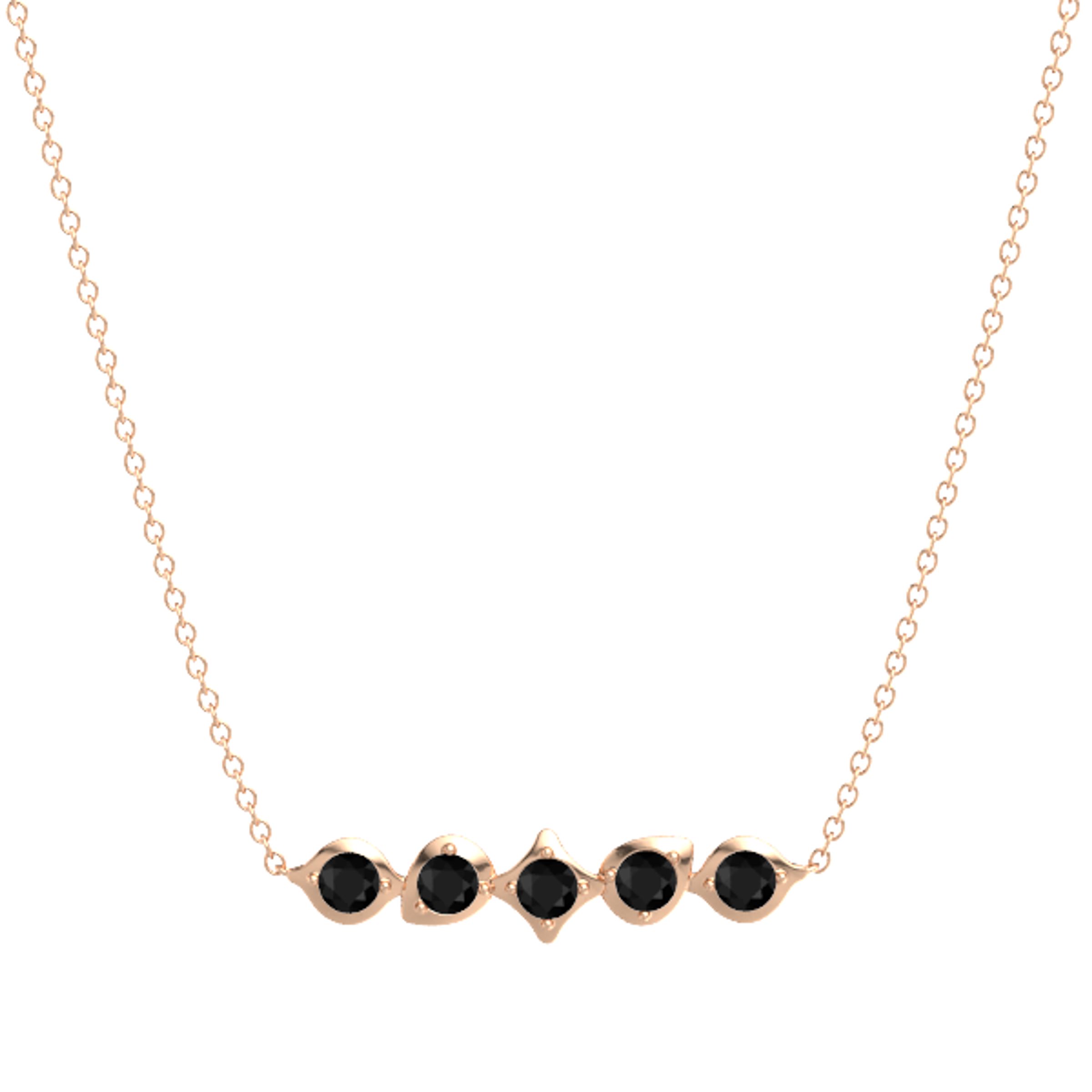 black onyx bar necklace