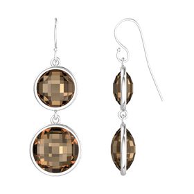 Bold Double Drop Round Earrings