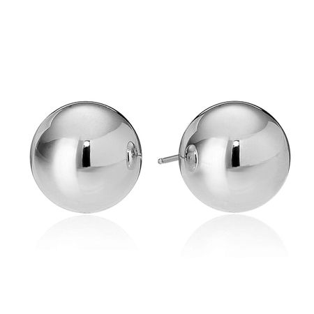 Eternity Gold 9 Mm Ball Stud Earrings In 18k White Eternity Gold 9 Mm Ball Stud Earrings In 18k White