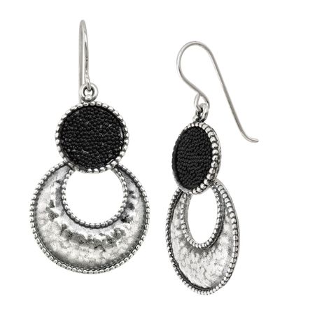 swarovski black drop earrings