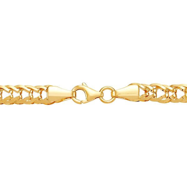 Graduated Open Link Chain Necklace in 14K Gold & Rhodium Plate, 17
