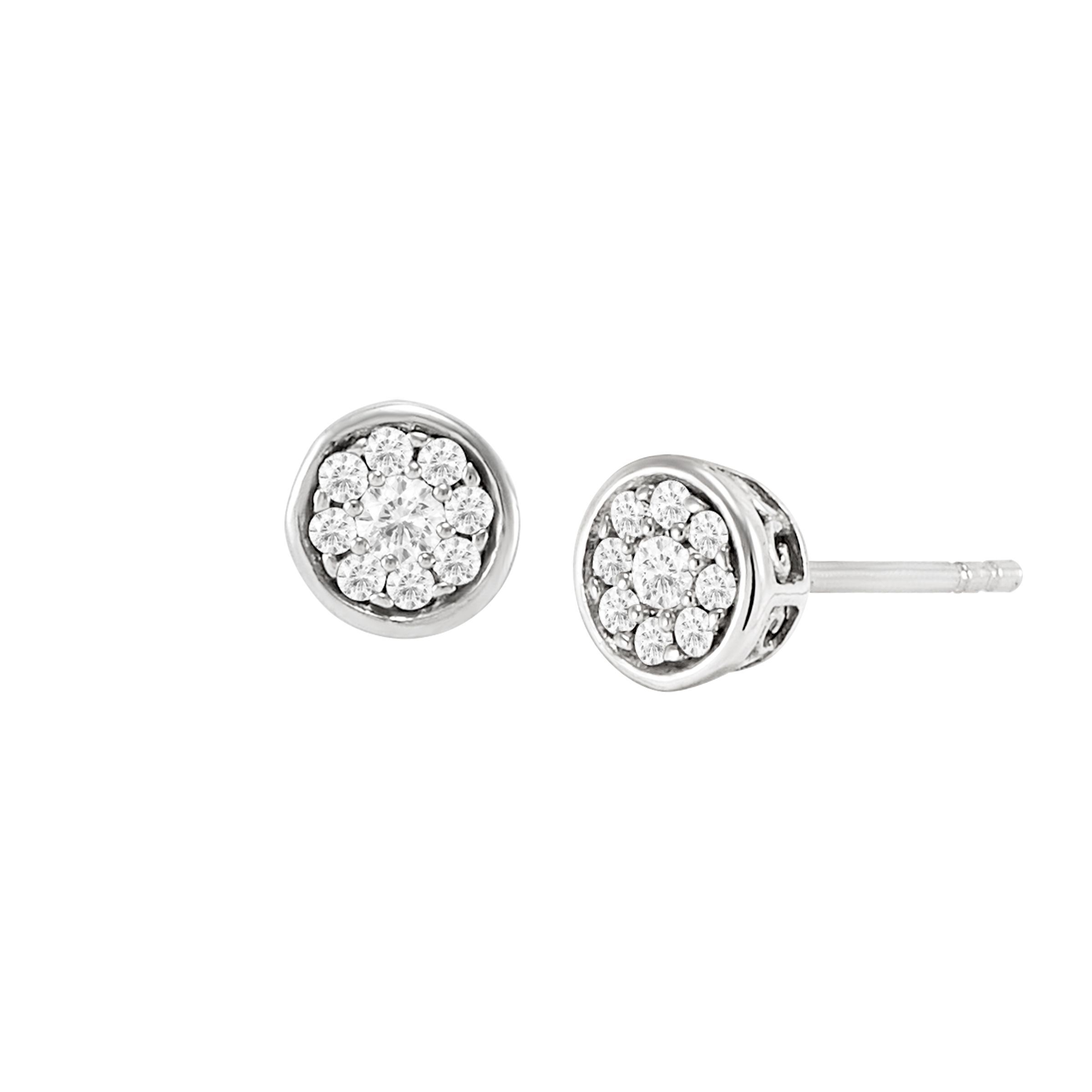 1/4 ct Lab Grown Diamond Stud Earrings in Sterling Silver eBay