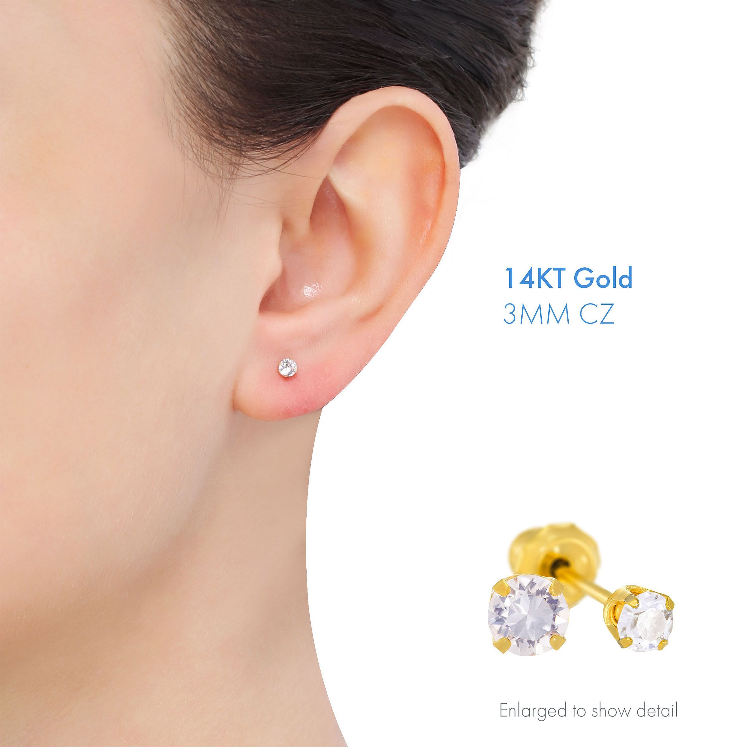 Inverness Home Ear Piercing Kit with Stud Earrings in 14K Gold eBay