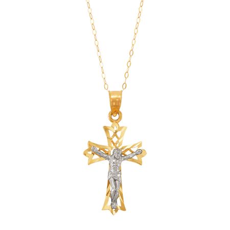 childrens gold chain with cross