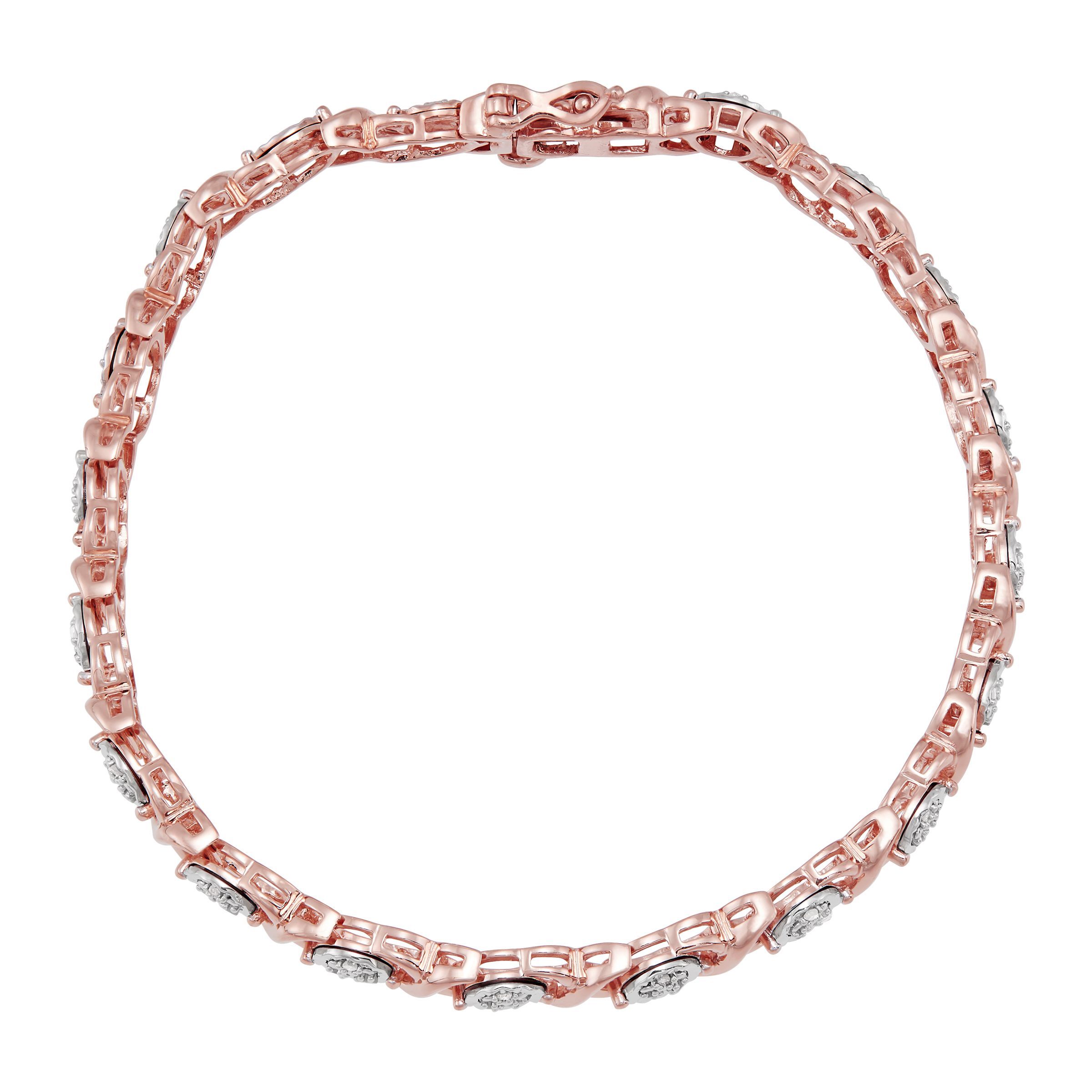 1/4 ct Diamond Tennis Bracelet in Sterling Silver, 7" eBay