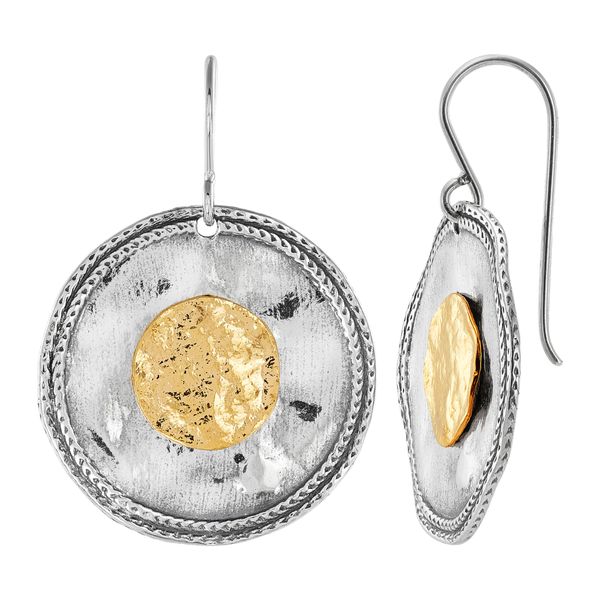 Silpada 'Two Views Disc' Earrings in 14K GoldPlated Sterling Silver