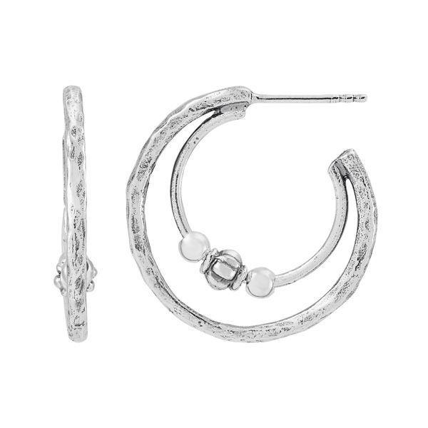 Silpada 'Two for the Road' Hoop Earrings in Sterling Silver Two for