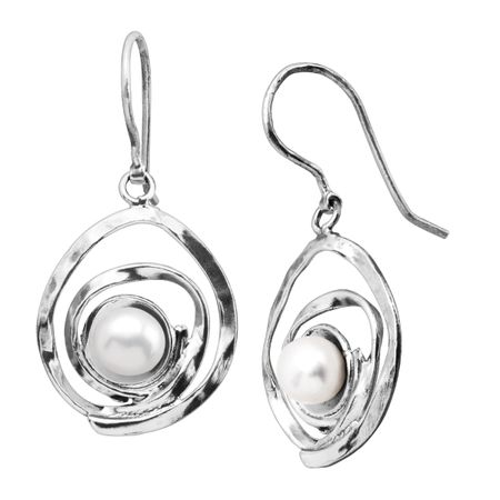 Pearl Earrings .925 Sterling Silver Drop Earrings Pearl Earrings .925 Sterling Silver Drop Earrings